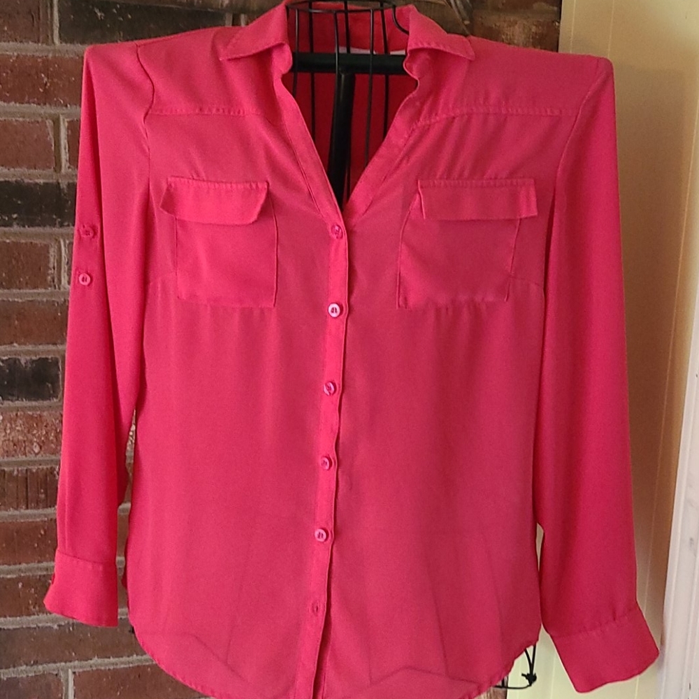 Silk button down